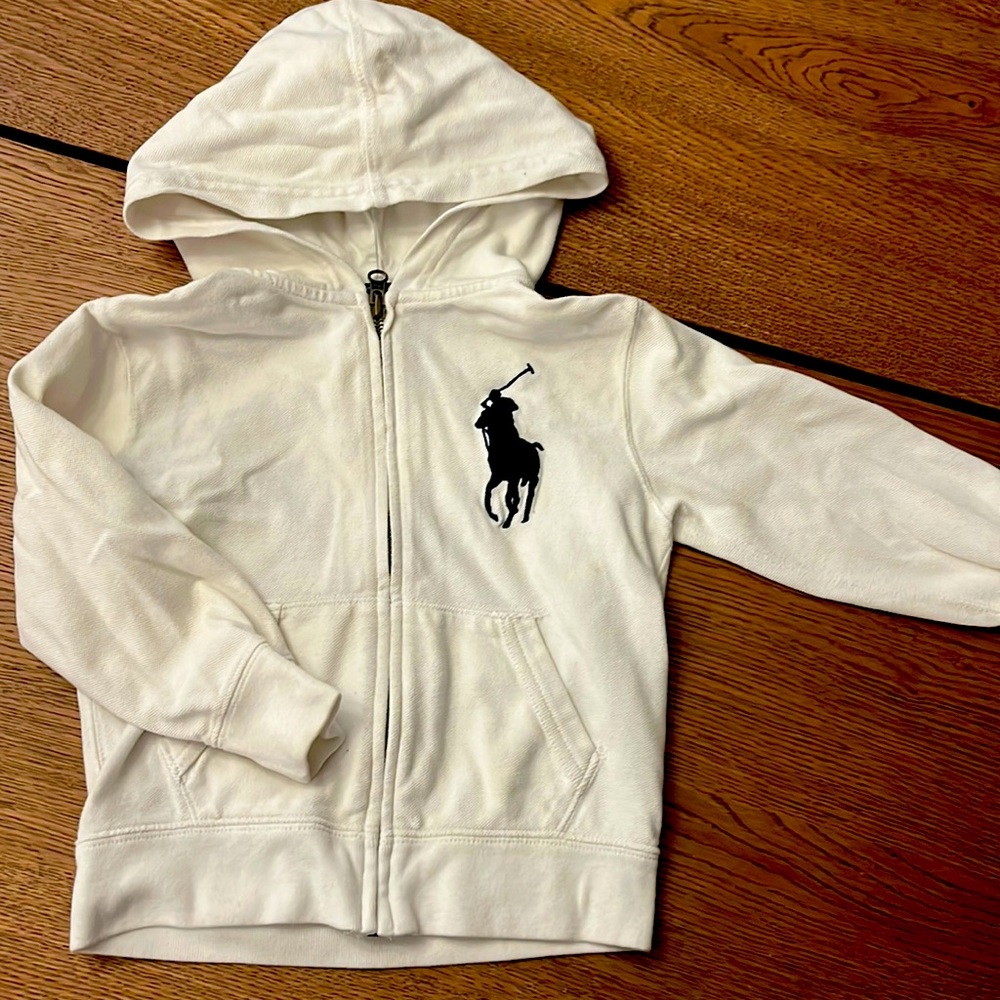 White warm weather zipper hoodie
